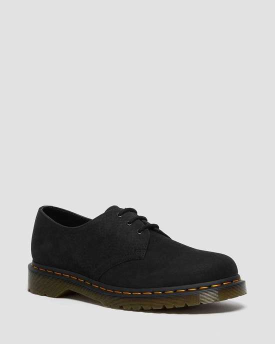 Zapatos Negros Dr. Martens 1461 Nubuck Mujer Negros MX-16789